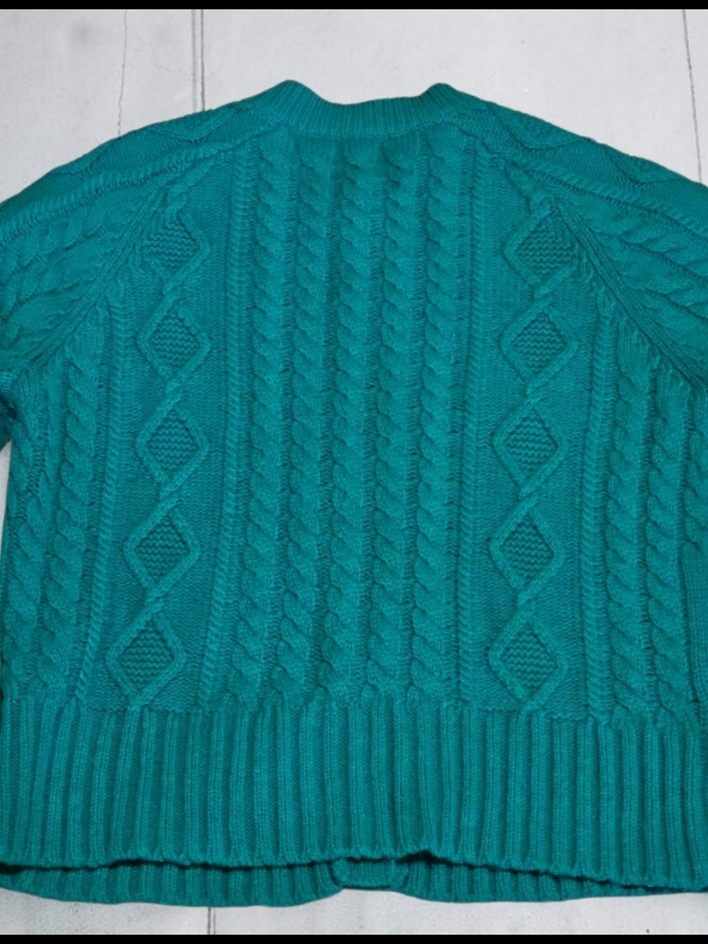 J. Crew Teal Cable-Knit Button Cardigan - Picture 5 of 5